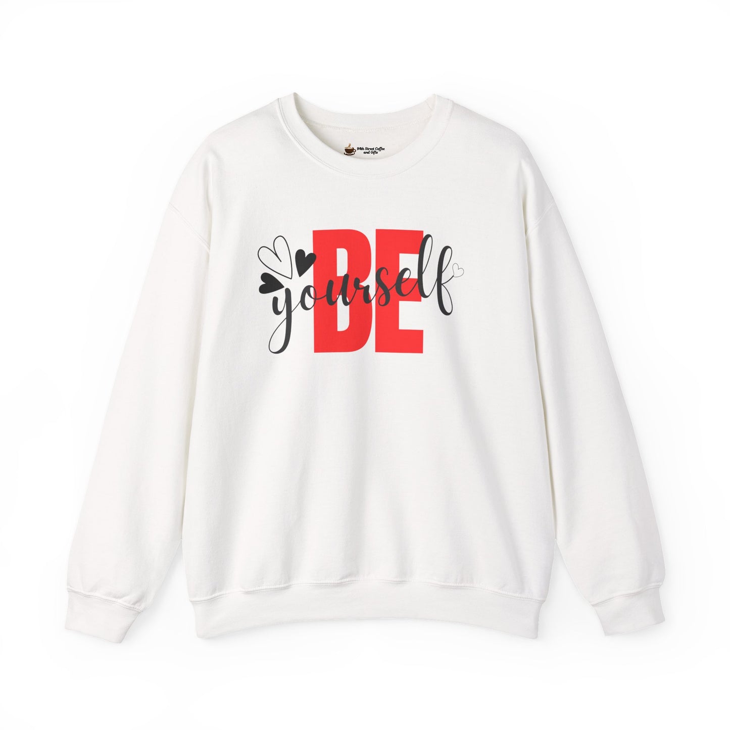 Be Yourself Unisex Heavy Blend Crewneck Sweatshirt, Inspirational Gift, Cozy Layer, Daily Wear, Self-Love Reminder