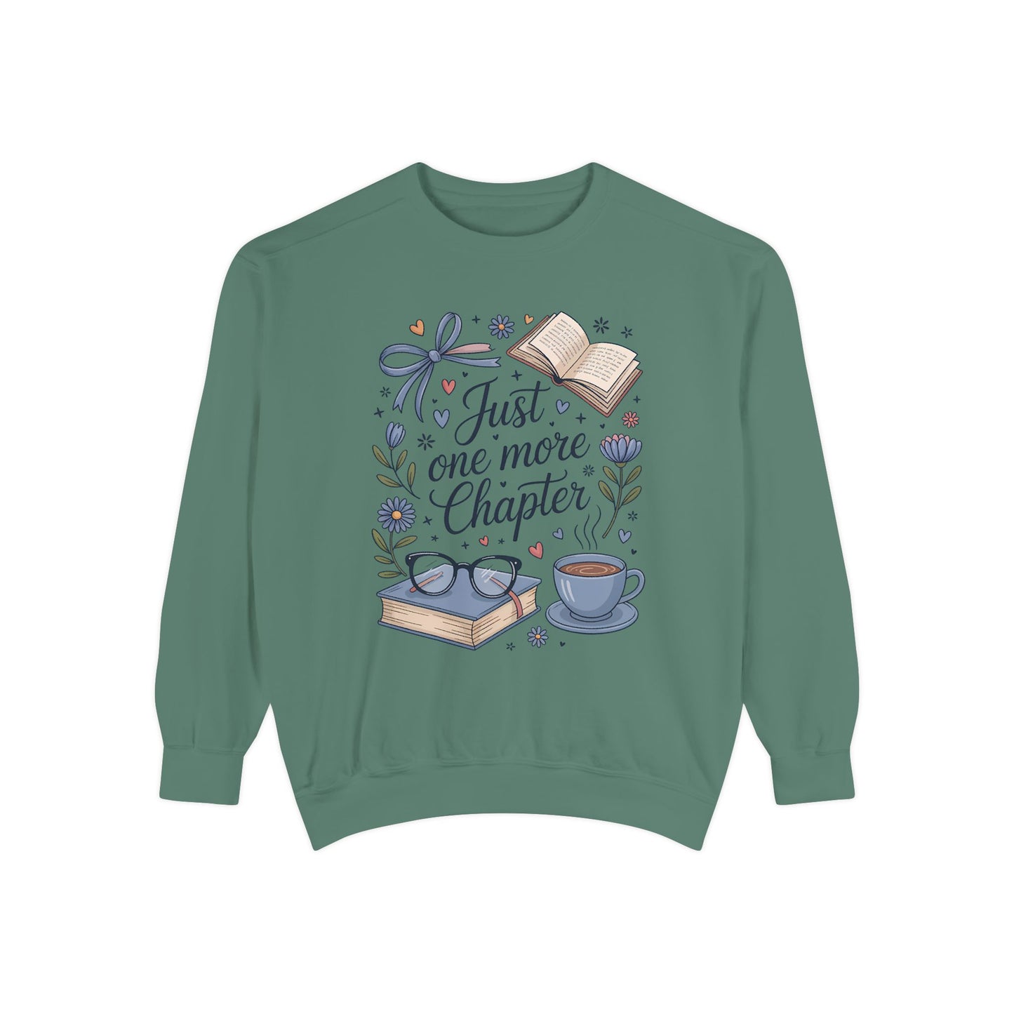 Cozy Literature Sweatshirt - Just One More Chapter, Gift for Book Lovers, Bookish Apparel, Reading Gift, Book Club Sweater
