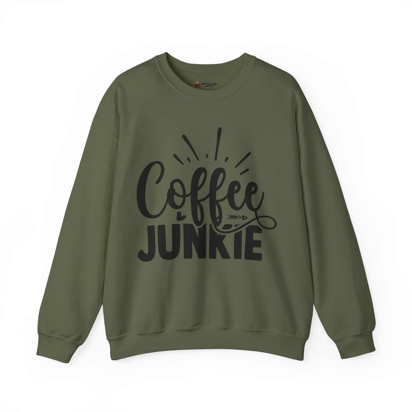 Caffeine Junkie Sweatshirt, Cozy Coffee Lover Crewneck, Gift for Baristas, Funny Coffee Sweatshirt, Perfect for Coffee Lovers