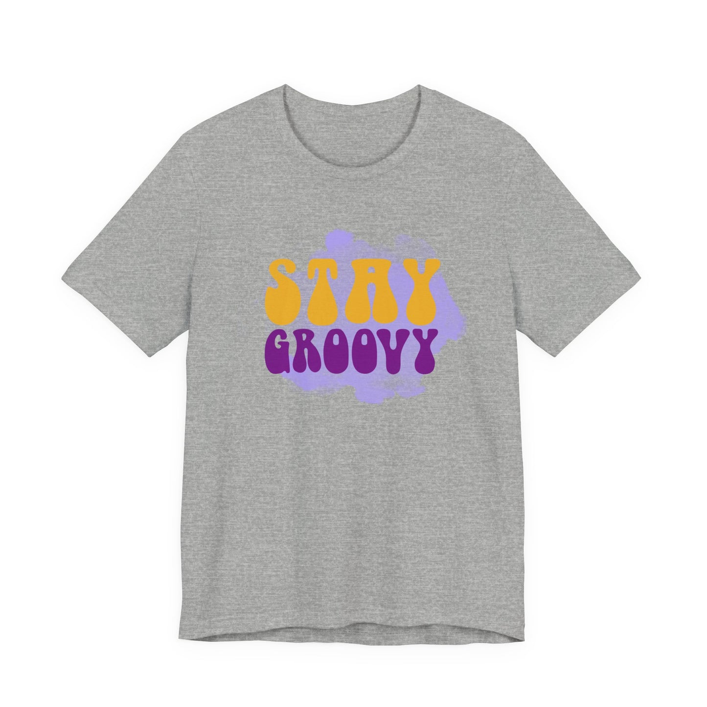 Stay Groovy Unisex Tee, Retro Graphic T-Shirt, Vintage Style Shirt, Unique Gift for Music Lovers, Fun Casual Wear, Perfect for Festivals