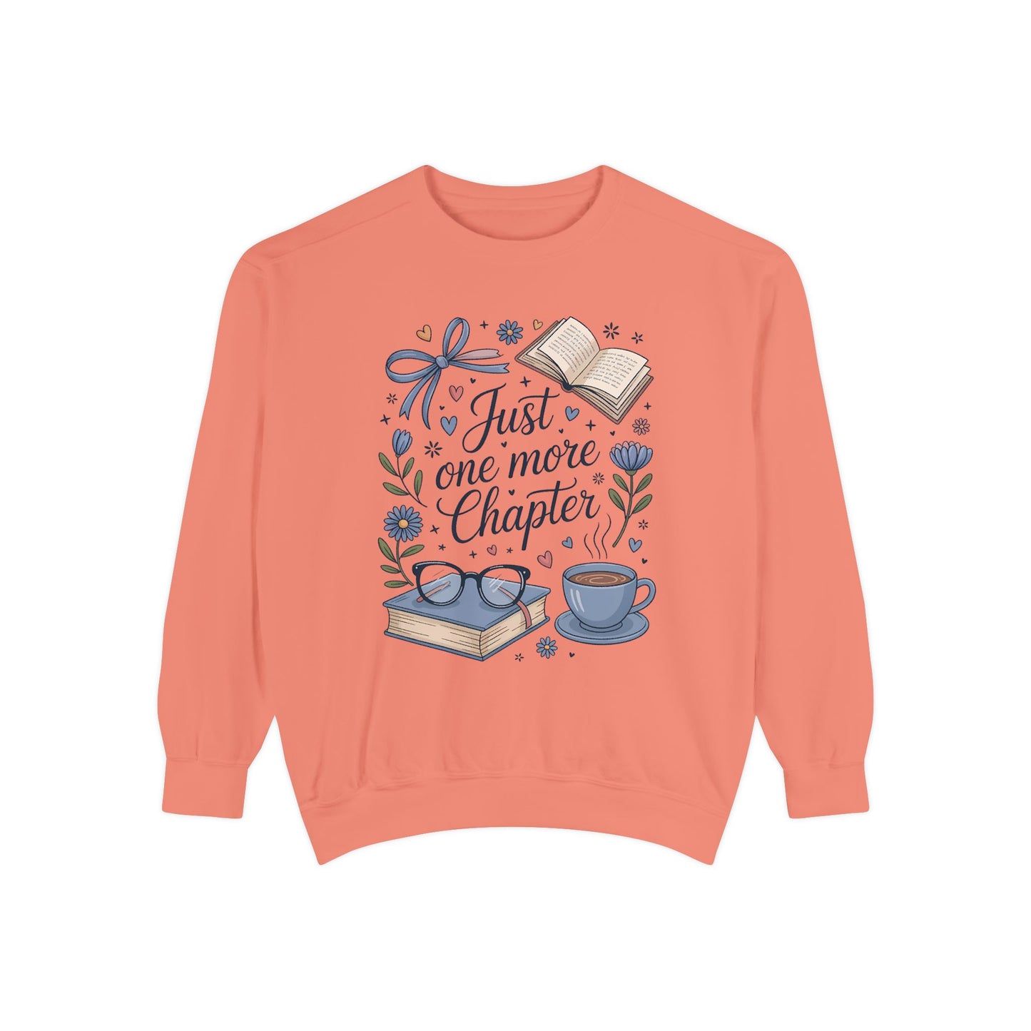 Cozy Literature Sweatshirt - Just One More Chapter, Gift for Book Lovers, Bookish Apparel, Reading Gift, Book Club Sweater