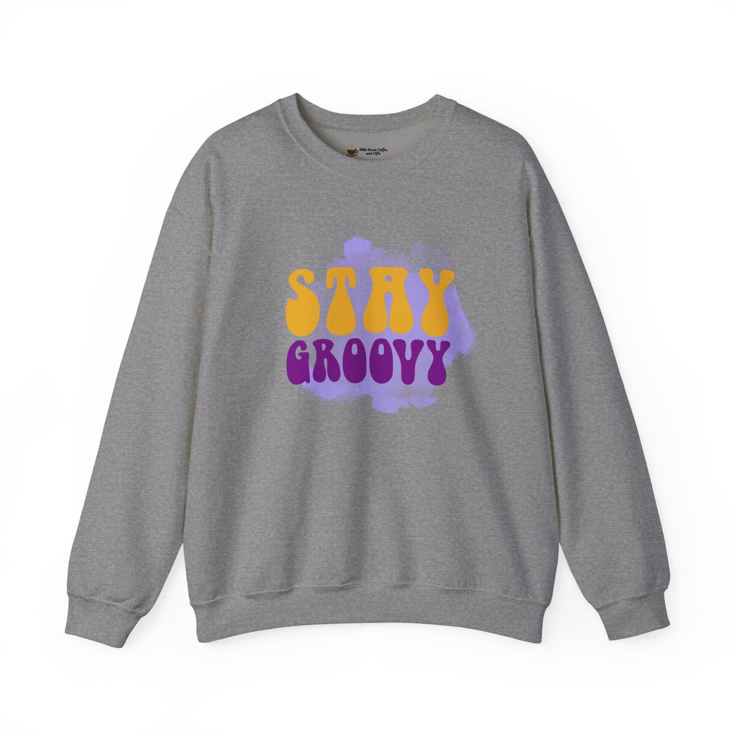 Stay Groovy Retro Crewneck Sweatshirt, Unisex Sweater, Casual Clothing, Gift for Friends, Psychedelic Apparel, Comfortable Layering
