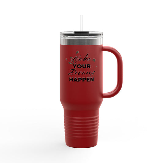 Inspirational Insulated Travel Mug, 40 oz - Motivational Drinkware for Adventurers, Perfect Gift for Friends, Travel, Office, Everyday Use