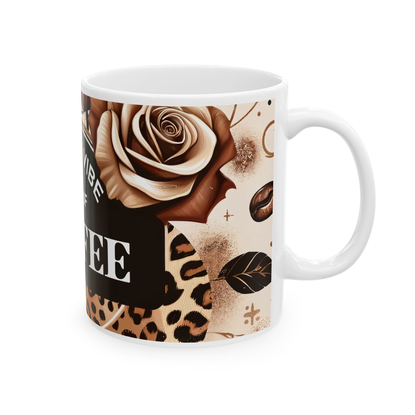 Stylish Coffee Mug - Today's Vibe, Floral Mug, Gift for Coffee Lovers, Unique Kitchen Decor, Inspirational Drinkware