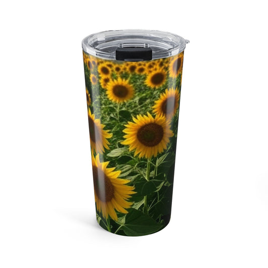 Sunflower Tumbler 20oz | Floral Travel Mug | Eco-Friendly Drinkware | Gift for Nature Lovers | Summer Beverage Cup