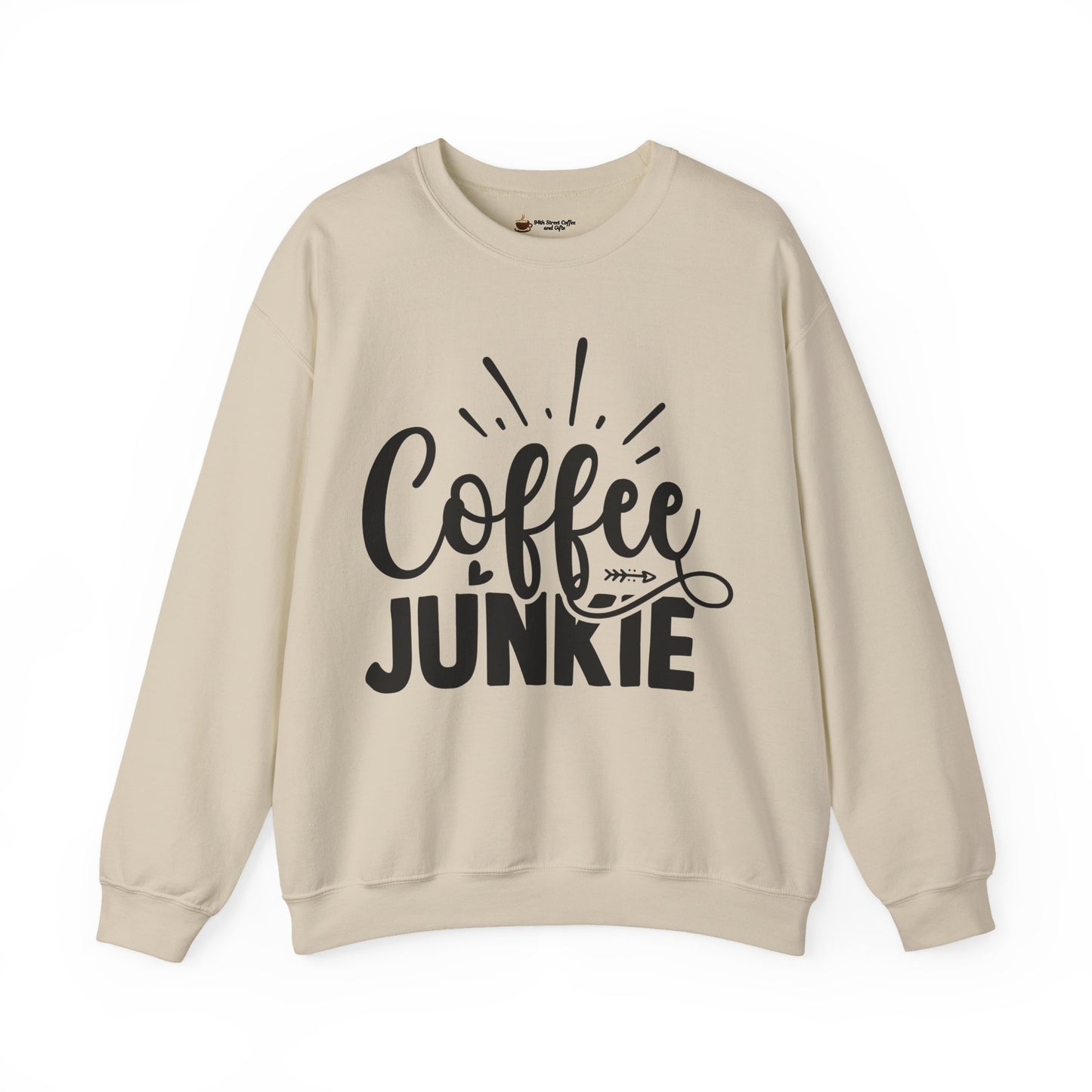 Caffeine Junkie Sweatshirt, Cozy Coffee Lover Crewneck, Gift for Baristas, Funny Coffee Sweatshirt, Perfect for Coffee Lovers