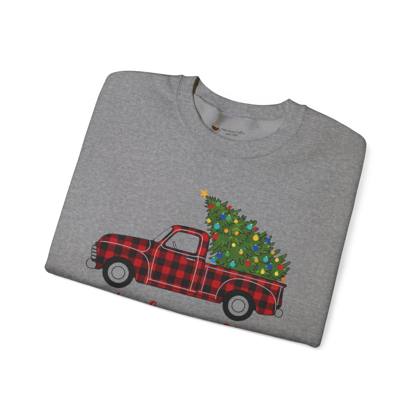 Tis the Season Crewneck Sweatshirt, Holiday Apparel, Cozy Gift, Hand-Drawn Design, Unisex Christmas Sweater, Winter Wardrobe Essential