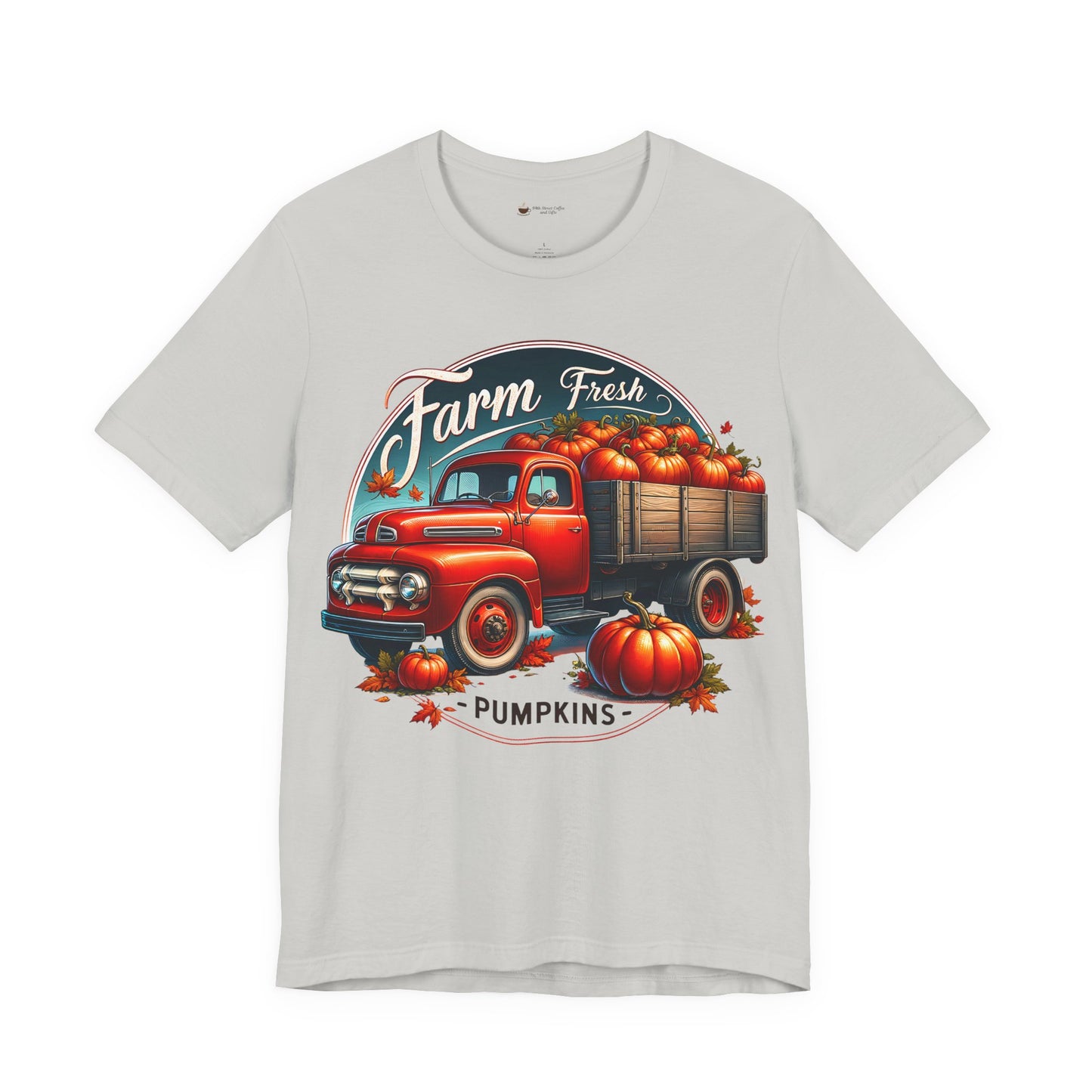Farm Fresh Pumpkins Unisex Tee, Motivational Shirt, Gift for Coffee Lovers, Relaxed Fit Tee, Happy Mood Apparel