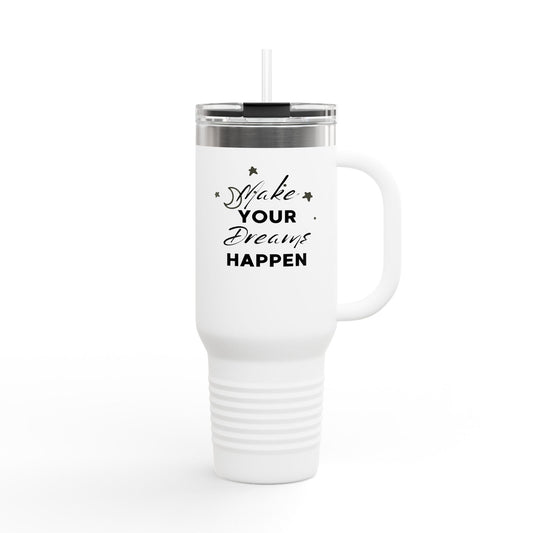 Inspirational Insulated Travel Mug, 40 oz - Motivational Drinkware for Adventurers, Perfect Gift for Friends, Travel, Office, Everyday Use