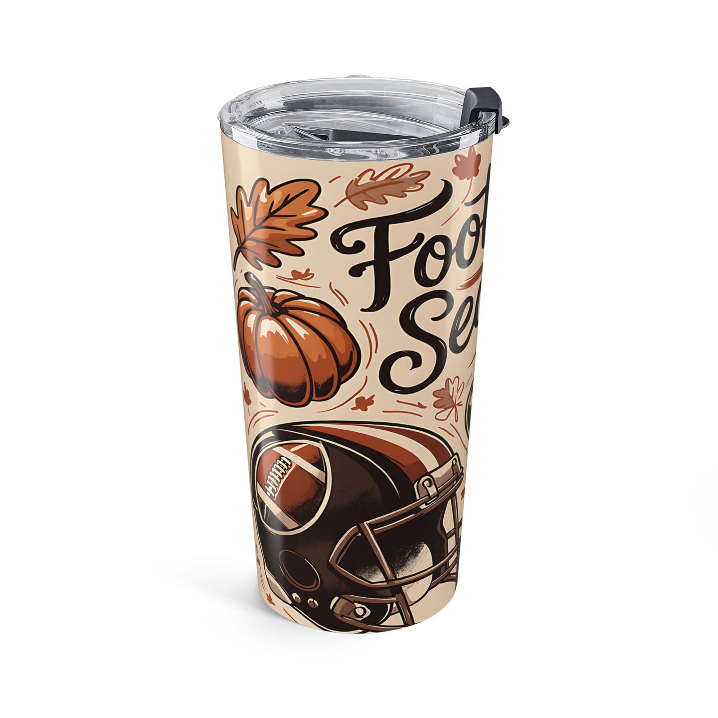 Football Season Tumbler 20oz | Fall Drinkware | Game Day Cup | Sports Fan Gift | Autumn Coffee Mug | Football Lover's Tumbler