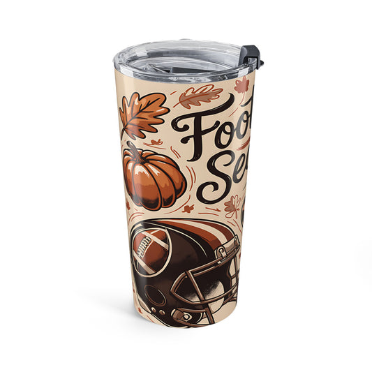 Football Season Tumbler 20oz | Fall Drinkware | Game Day Cup | Sports Fan Gift | Autumn Coffee Mug | Football Lover's Tumbler
