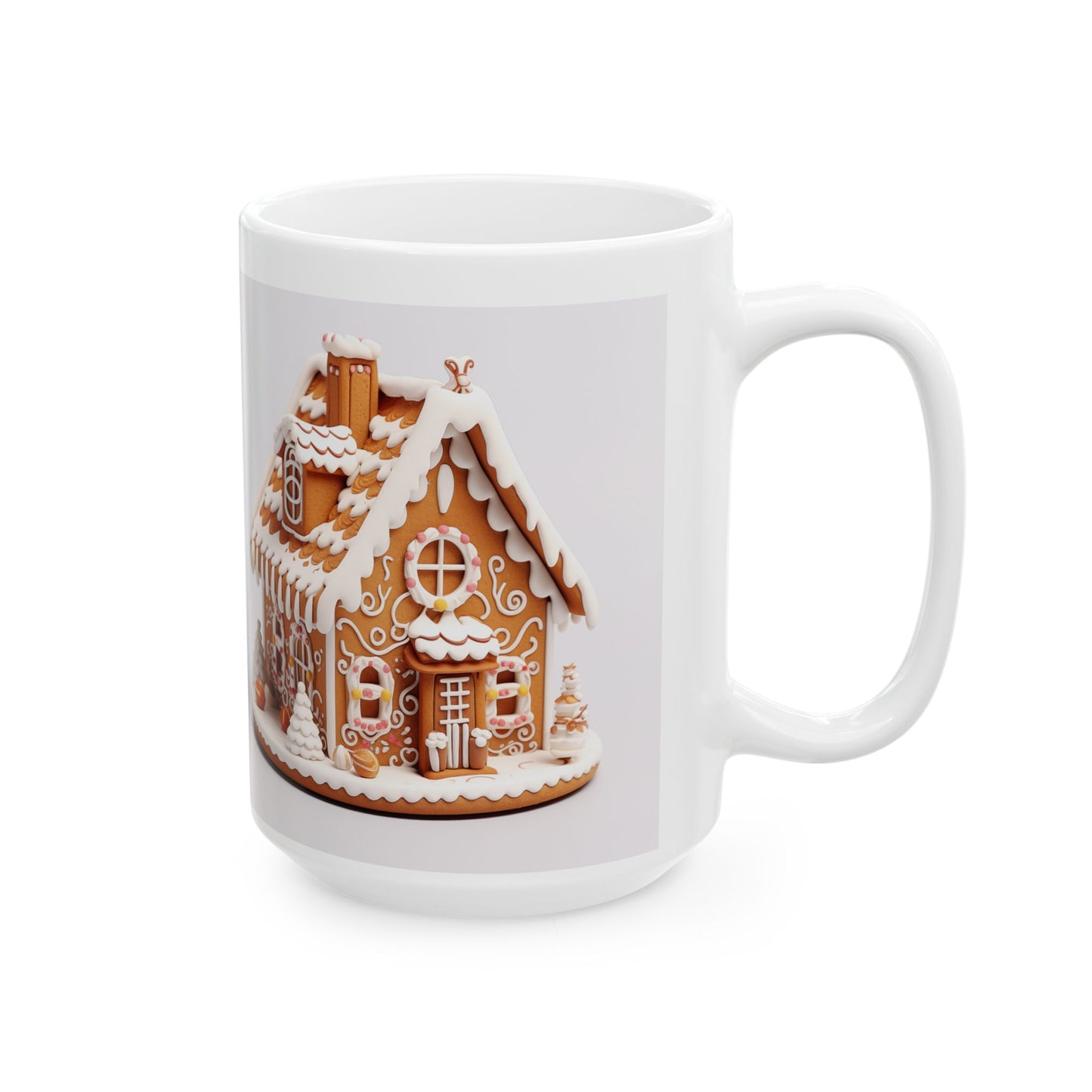 Gingerbread House Ceramic Mug - Holiday Gift, Christmas Decor, Coffee Lover's Gift, Winter Warmth, Cute Kitchenware