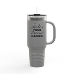 Inspirational Insulated Travel Mug, 40 oz - Motivational Drinkware for Adventurers, Perfect Gift for Friends, Travel, Office, Everyday Use