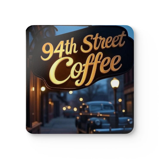 Vintage Coffee Coaster Set - Corkwood Coasters for Home Bar, Rustic Decor, Housewarming Gift, Coffee Lovers, Kitchen Accessory