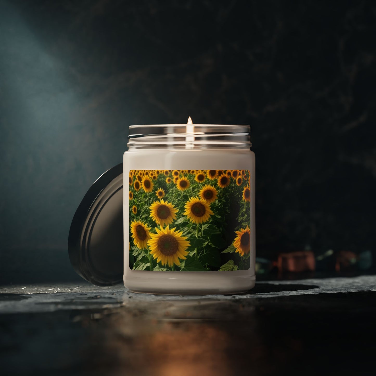 Sunflower Scented Candle, Relaxing Home Fragrance, Gift for Her, Eco-Friendly Soy Candle, Spring Decor, Aromatherapy