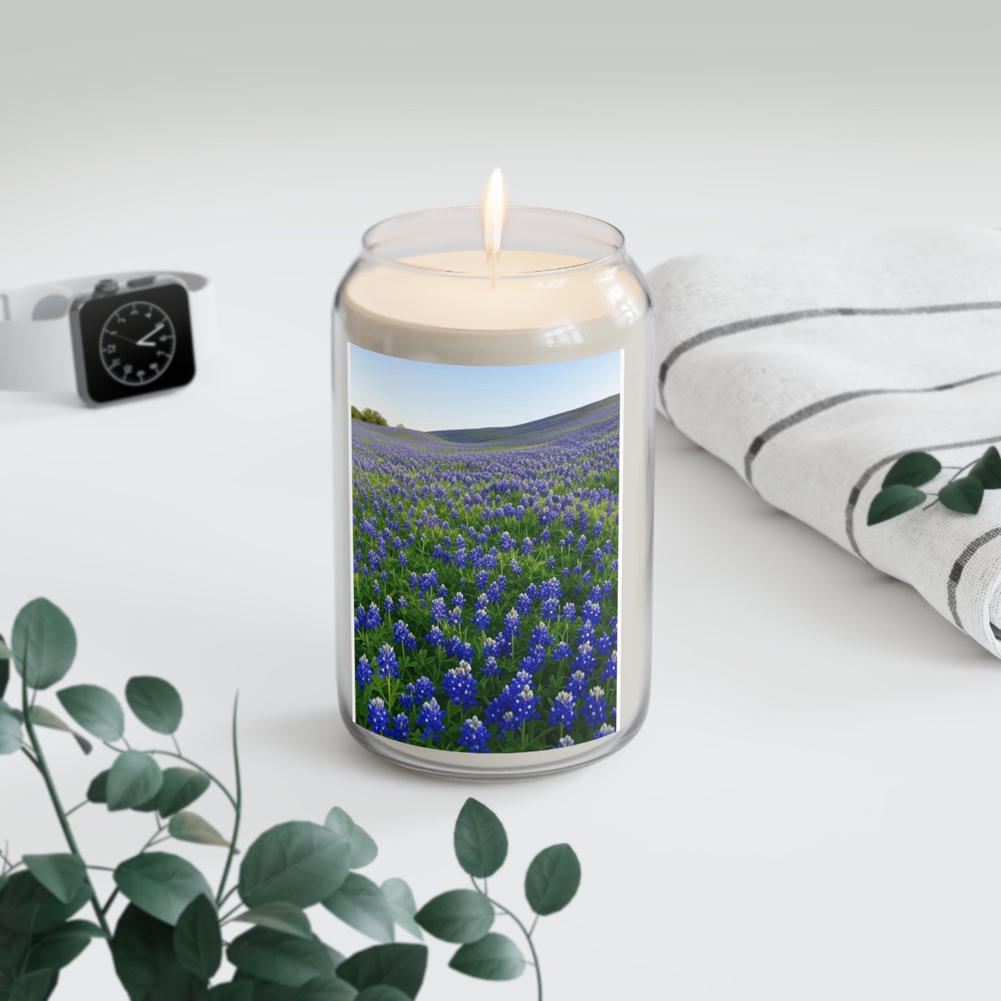 Aromatherapy Scented Soy Candles | Relaxing Bluebonnet Floral Fragrance, Home Decor, Gift for Her, Candle Lovers, Eco-friendly
