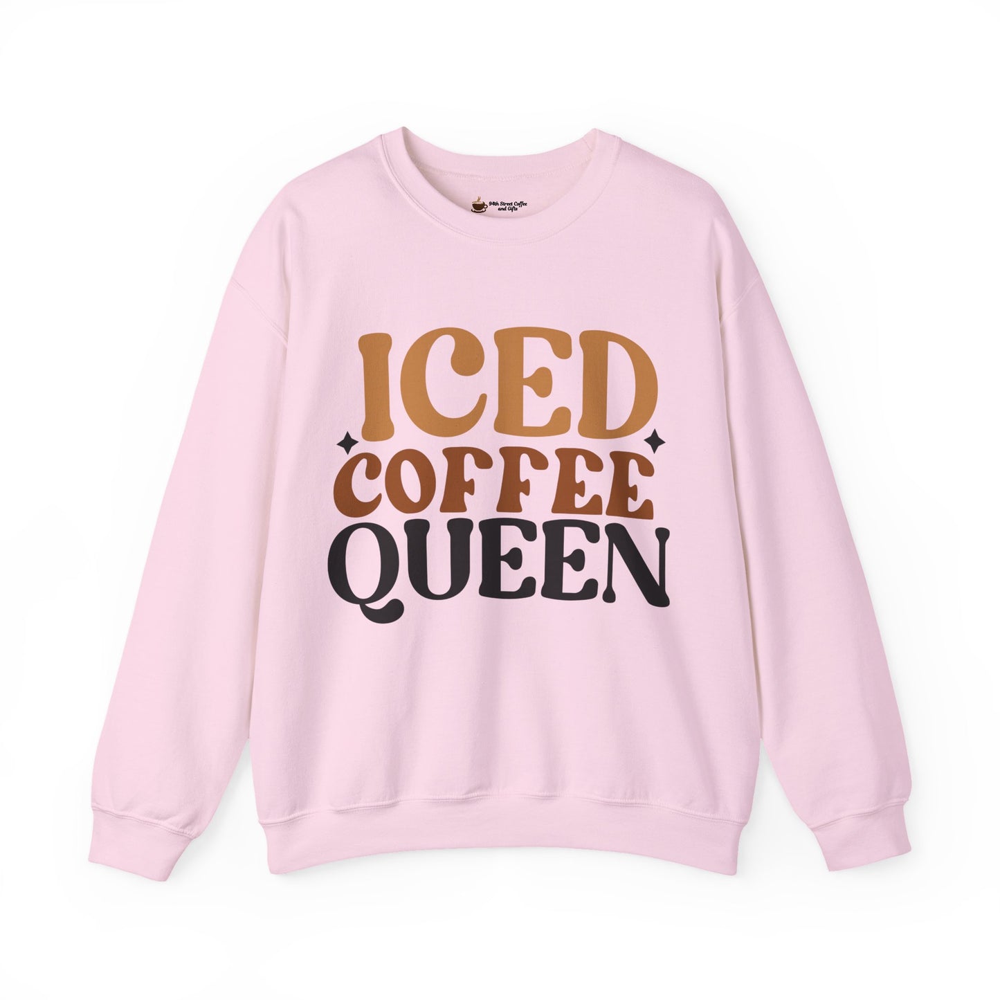 Iced Coffee Queen Sweatshirt - Cozy Unisex Crewneck, Gift for Coffee Lovers, Casual Loungewear, Perfect for Birthdays or Holidays