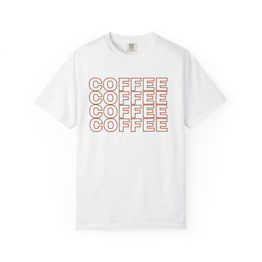Coffee Lover Unisex T-Shirt - Garment-Dyed Tee for Baristas, Gift for Coffee Enthusiasts, Casual Wear, Birthday, Coffee Shop Uniform