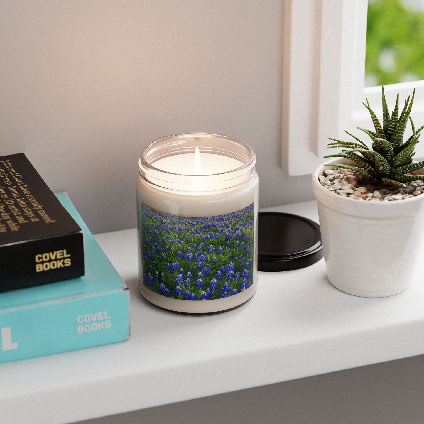 Bluebonnet Field Scented Soy Candle - Aromatherapy Gift, Home Decor, Relaxation, Floral Scent, Candle Gift Set