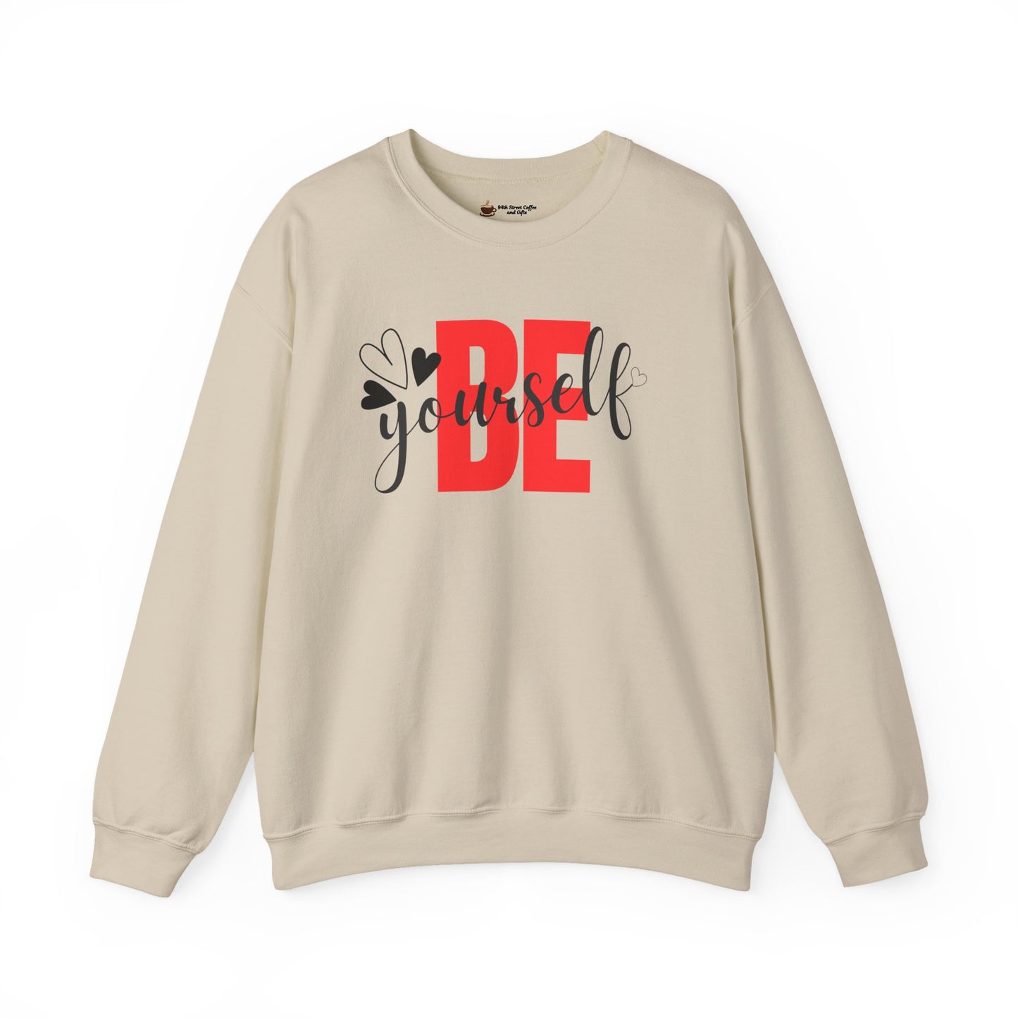 Be Yourself Unisex Heavy Blend Crewneck Sweatshirt, Inspirational Gift, Cozy Layer, Daily Wear, Self-Love Reminder