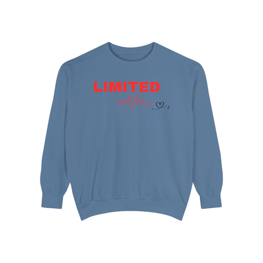 Limited Edition Unisex Garment-Dyed Sweatshirt - Cozy Casual Wear, Gift for Friends, Unique Style, Trendy Streetwear, Holiday Apparel