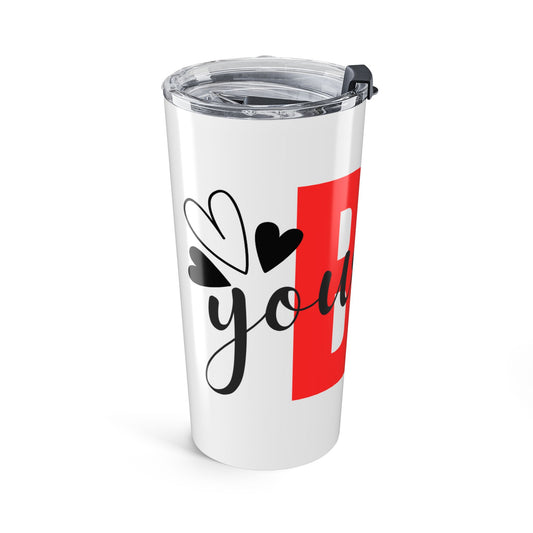 Motivational Tumbler 20oz - Inspire Yourself, Travel Mug, Coffee Cup, Gift for Students, Self-Care Reminder