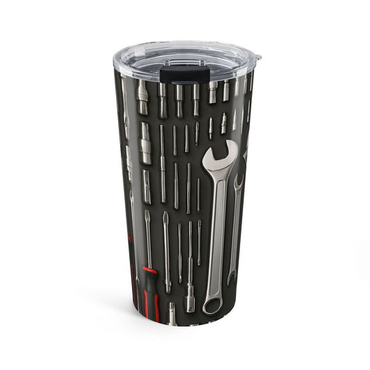 Handy Tools Tumbler 20oz, Ideal Gift for DIY Lovers, Mechanic Drinkware, Personalized Tool Mug, Birthday Present for Dad