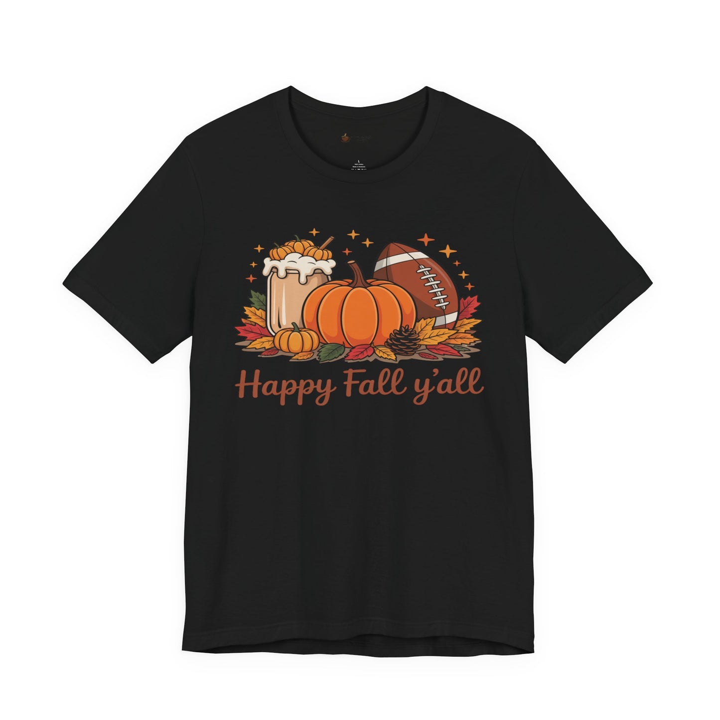 Fall-Themed Unisex Tee, "It's Fall Y'all" Short Sleeve Shirt, Autumn Apparel, Harvest Celebration, Cozy Gift Idea, Seasonal Fashion