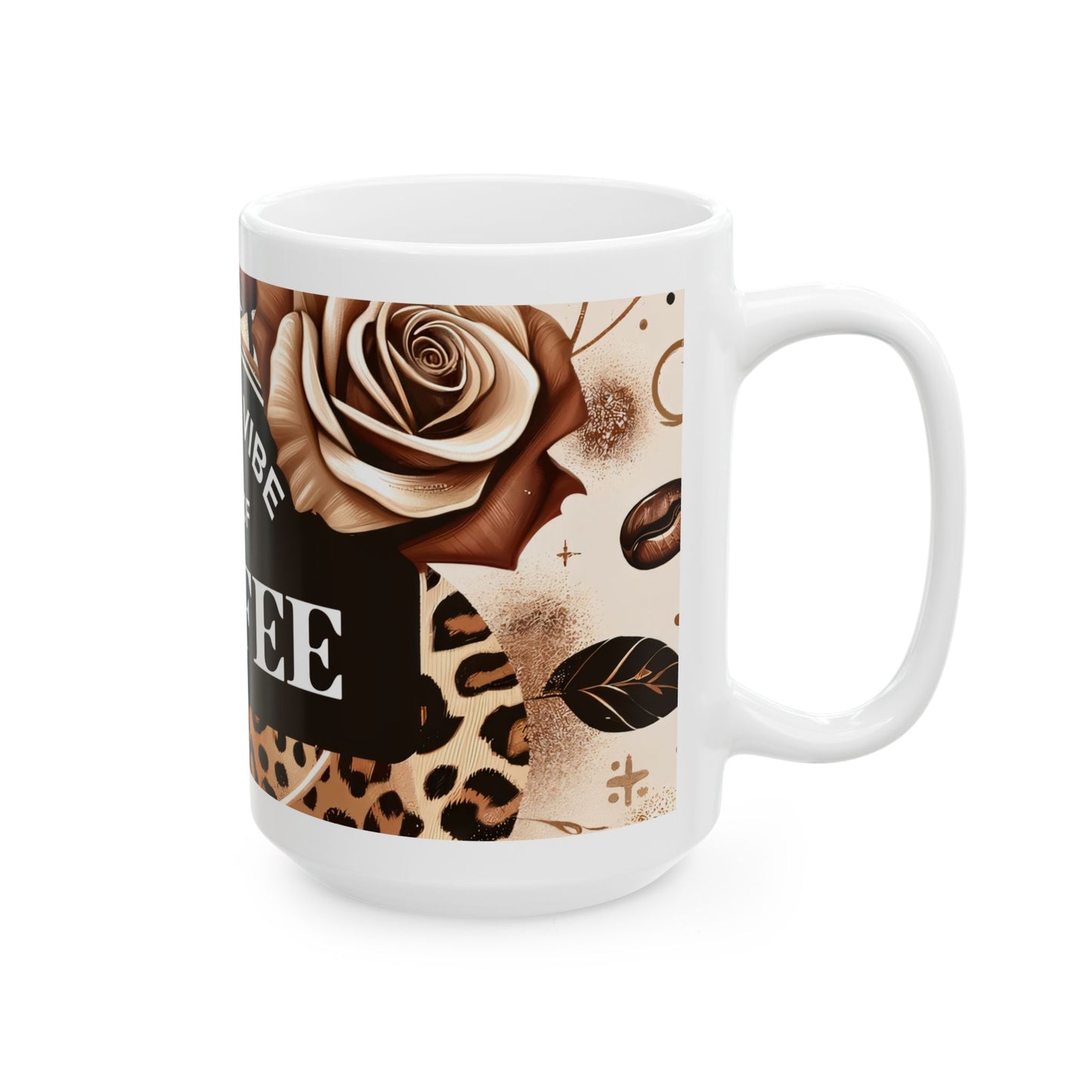 Stylish Coffee Mug - Today's Vibe, Floral Mug, Gift for Coffee Lovers, Unique Kitchen Decor, Inspirational Drinkware