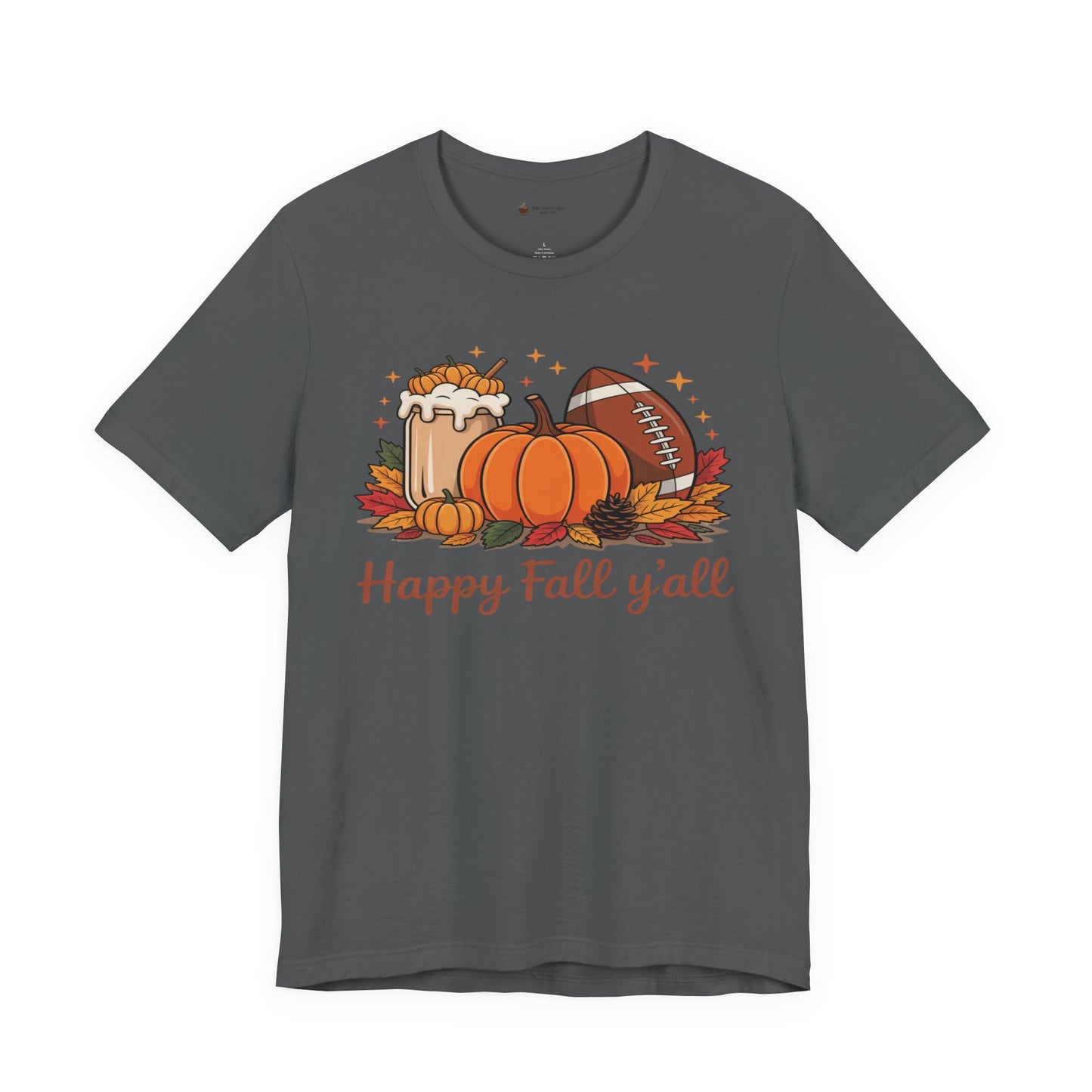 Fall-Themed Unisex Tee, "It's Fall Y'all" Short Sleeve Shirt, Autumn Apparel, Harvest Celebration, Cozy Gift Idea, Seasonal Fashion
