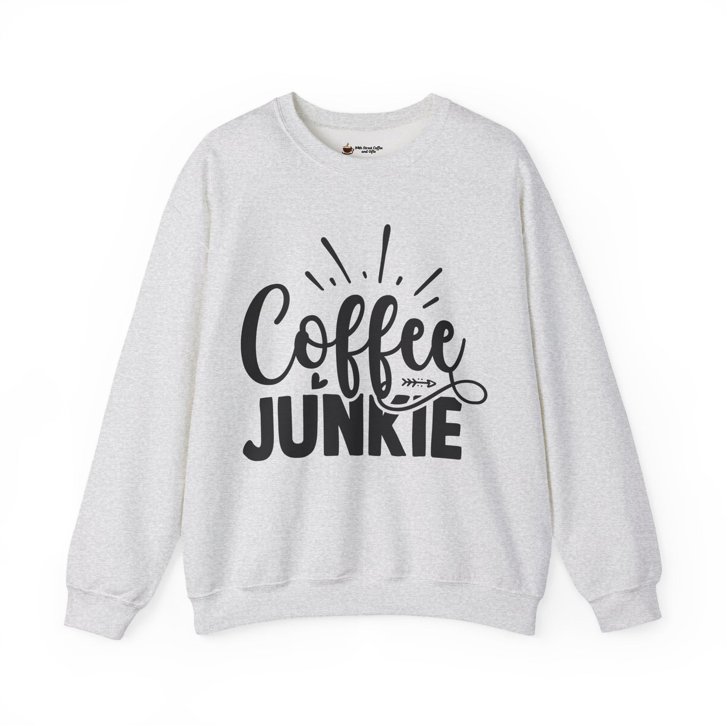 Caffeine Junkie Sweatshirt, Cozy Coffee Lover Crewneck, Gift for Baristas, Funny Coffee Sweatshirt, Perfect for Coffee Lovers