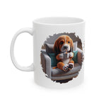 Less Talk More Coffee Dog Ceramic Mug | Perfect for Fall, Halloween, Thanksgiving, Cozy Drinks, Gift for Coffee Lovers