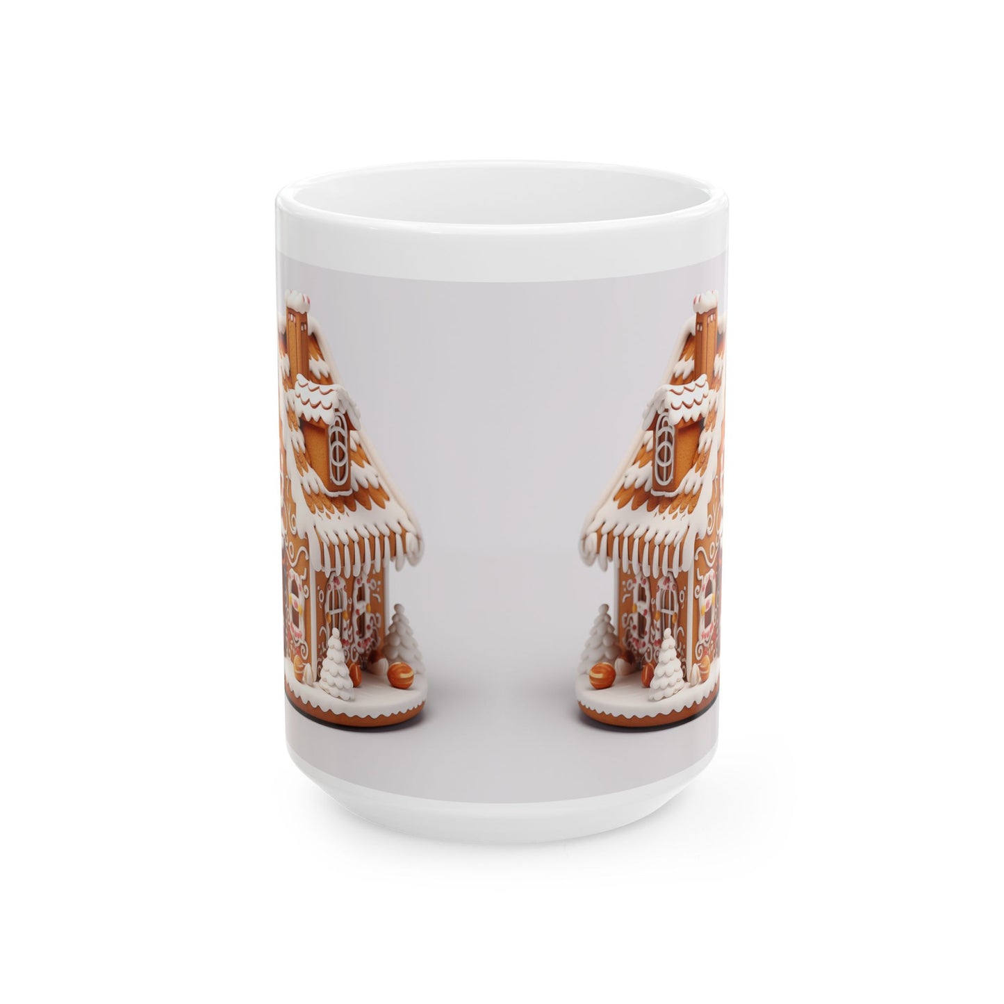 Gingerbread House Ceramic Mug - Holiday Gift, Christmas Decor, Coffee Lover's Gift, Winter Warmth, Cute Kitchenware