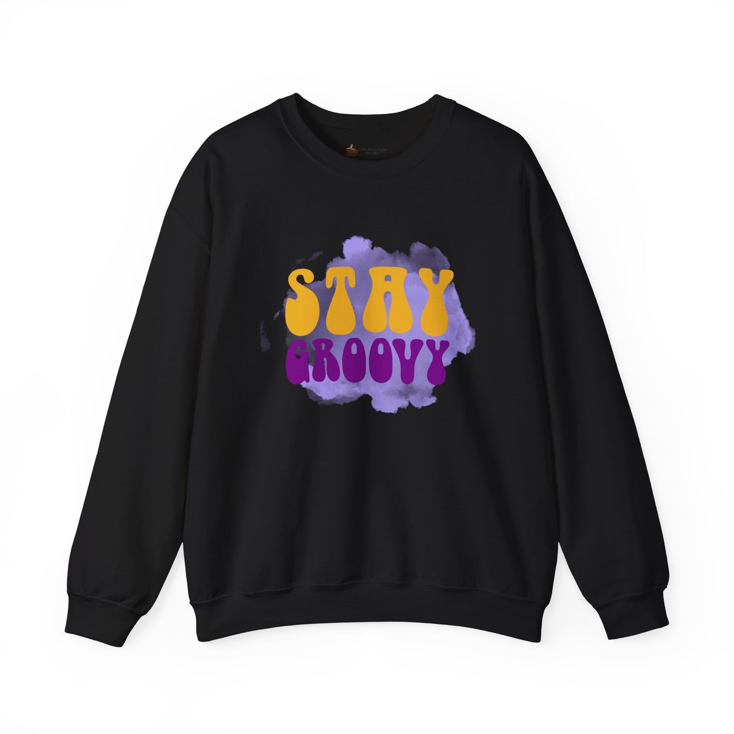 Stay Groovy Retro Crewneck Sweatshirt, Unisex Sweater, Casual Clothing, Gift for Friends, Psychedelic Apparel, Comfortable Layering