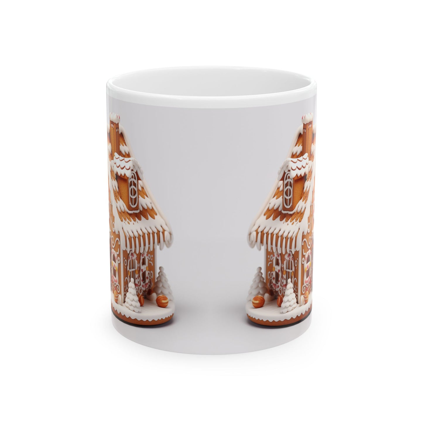 Gingerbread House Ceramic Mug - Holiday Gift, Christmas Decor, Coffee Lover's Gift, Winter Warmth, Cute Kitchenware