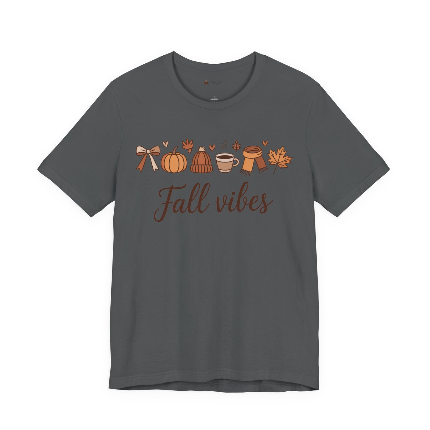 Fall Vibes T-Shirt, Graphic Tee, Gift for Couples, Valentine's Day Tee, Love Shirt, Unisex Jersey Tee, Heart Design Shirt