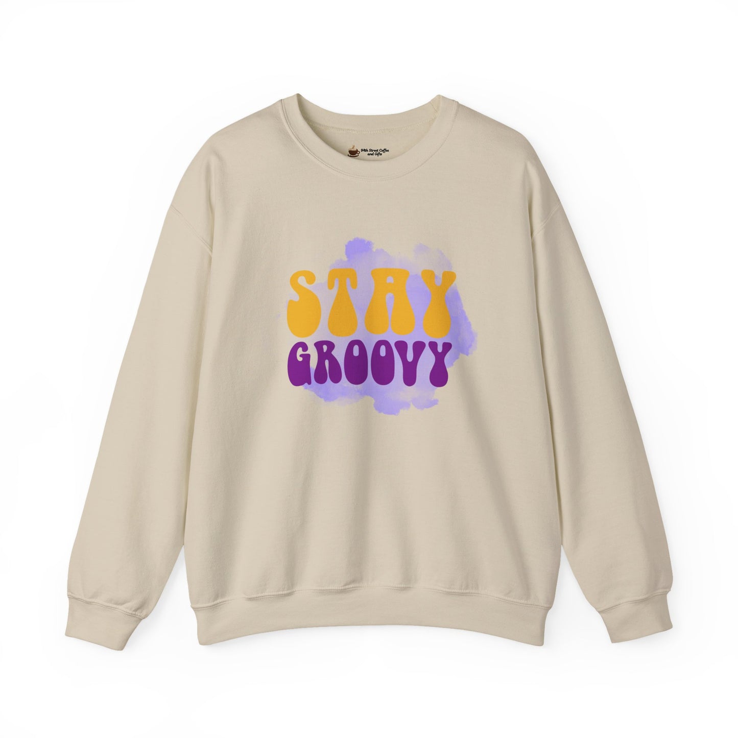 Stay Groovy Retro Crewneck Sweatshirt, Unisex Sweater, Casual Clothing, Gift for Friends, Psychedelic Apparel, Comfortable Layering