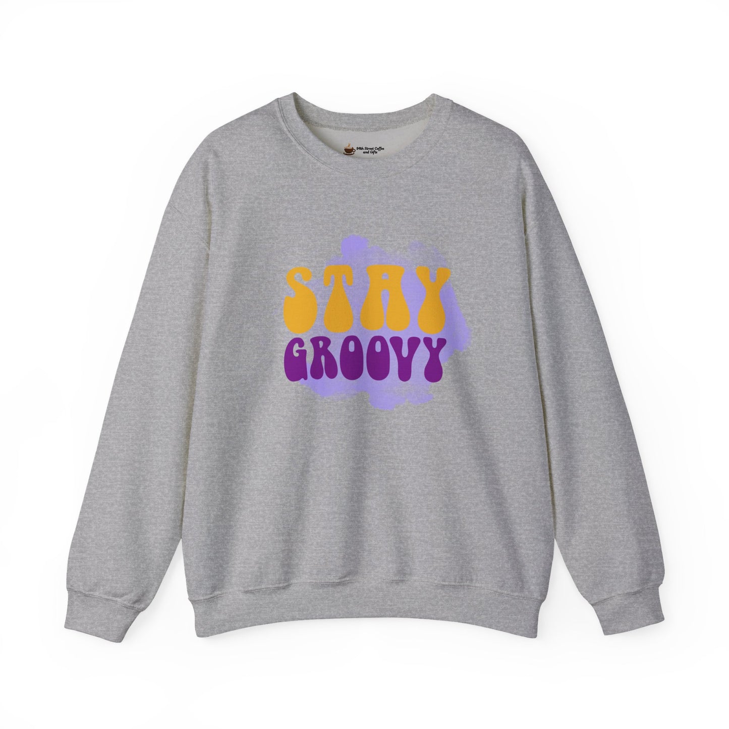 Stay Groovy Retro Crewneck Sweatshirt, Unisex Sweater, Casual Clothing, Gift for Friends, Psychedelic Apparel, Comfortable Layering