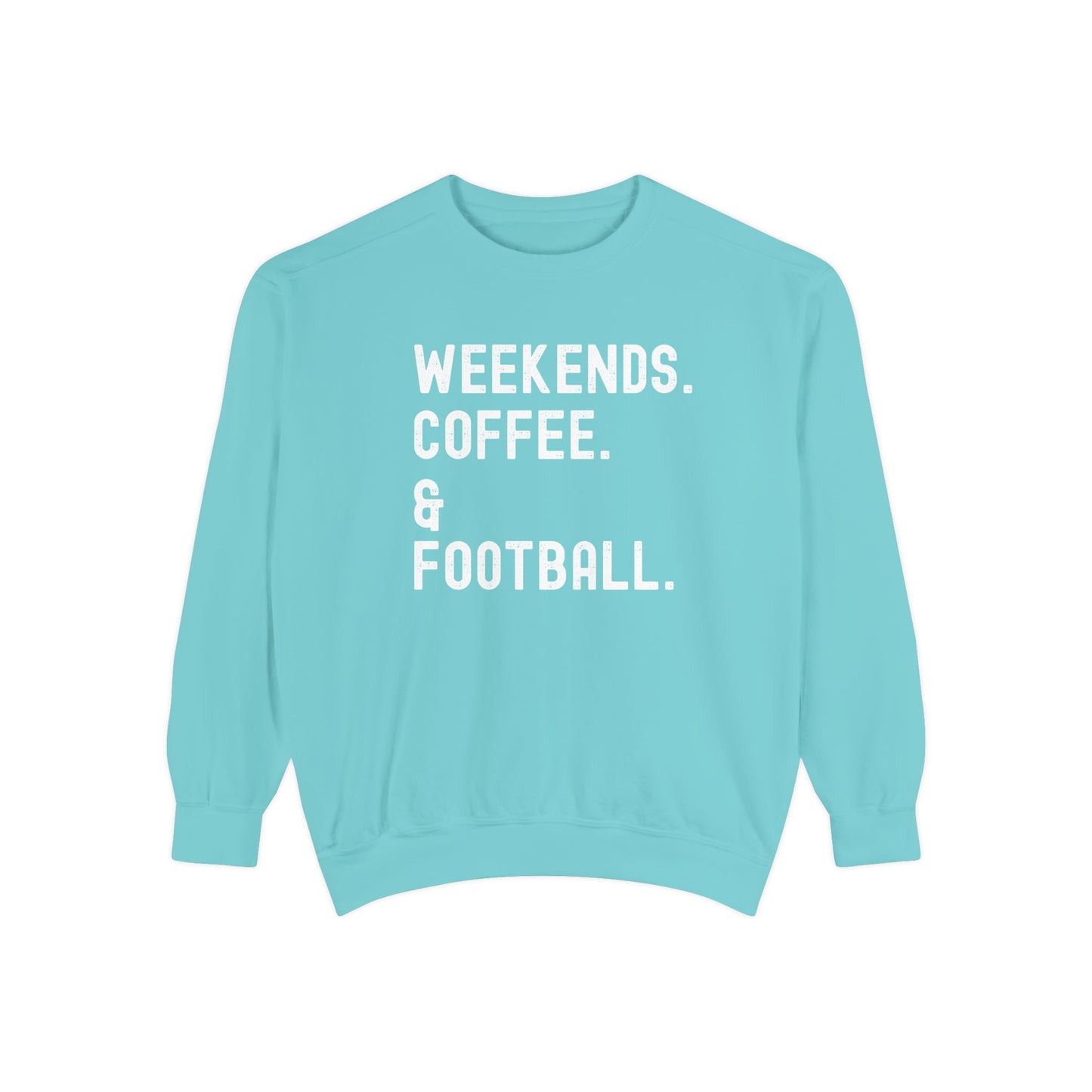 Cozy Weekend Sweatshirt - Perfect for Coffee Lovers, Football Fans, Fall Fashion, Gift for Her, Casual Wear