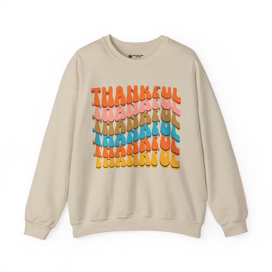 Thankful Crewneck Sweatshirt, Cozy Fall Sweater, Thanksgiving Gift, Unisex Casualwear, Gratitude Apparel, Everyday Comfort