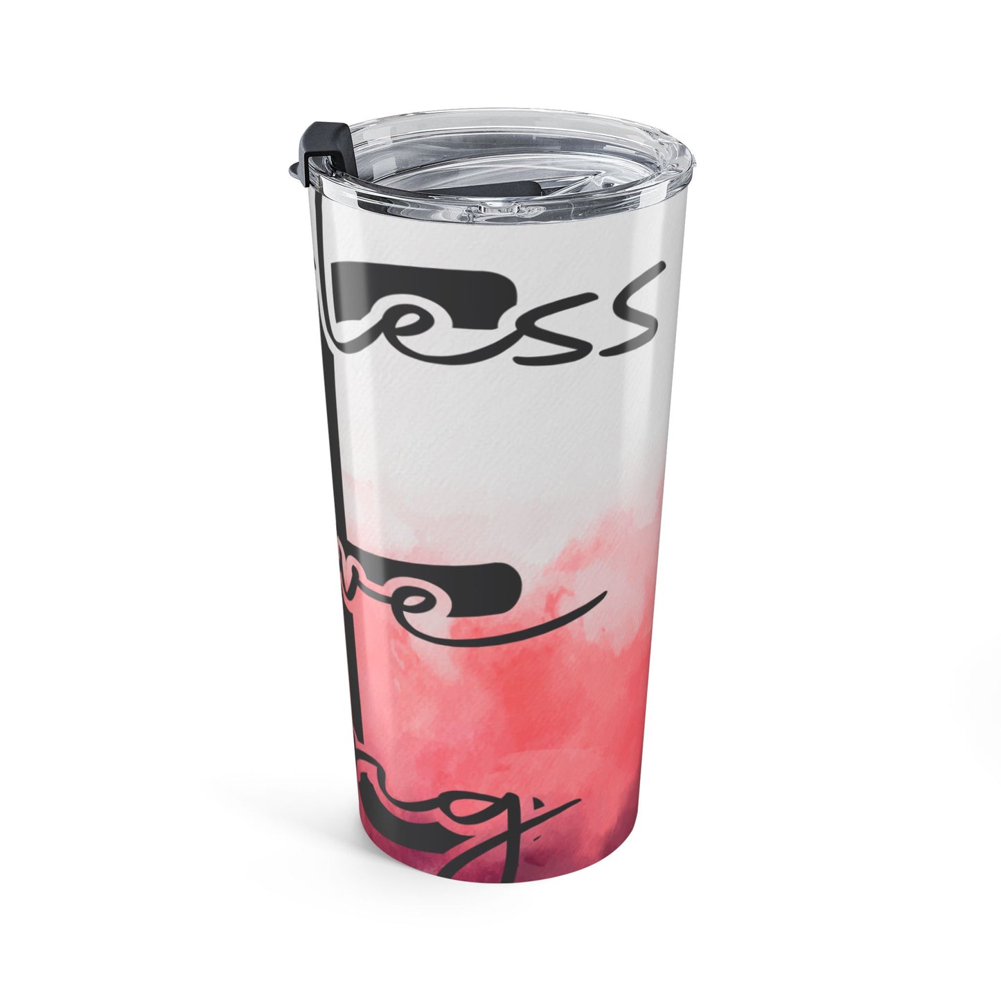 Inspirational Tumbler 20oz - Travel Mug, Gift for Her, Motivational Drinkware, Custom Tumbler for Women, Pink Ombre Design