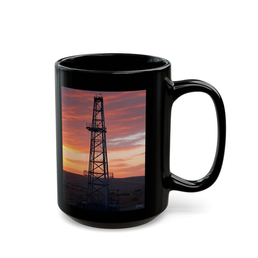 Sunset Scenic Black Mug