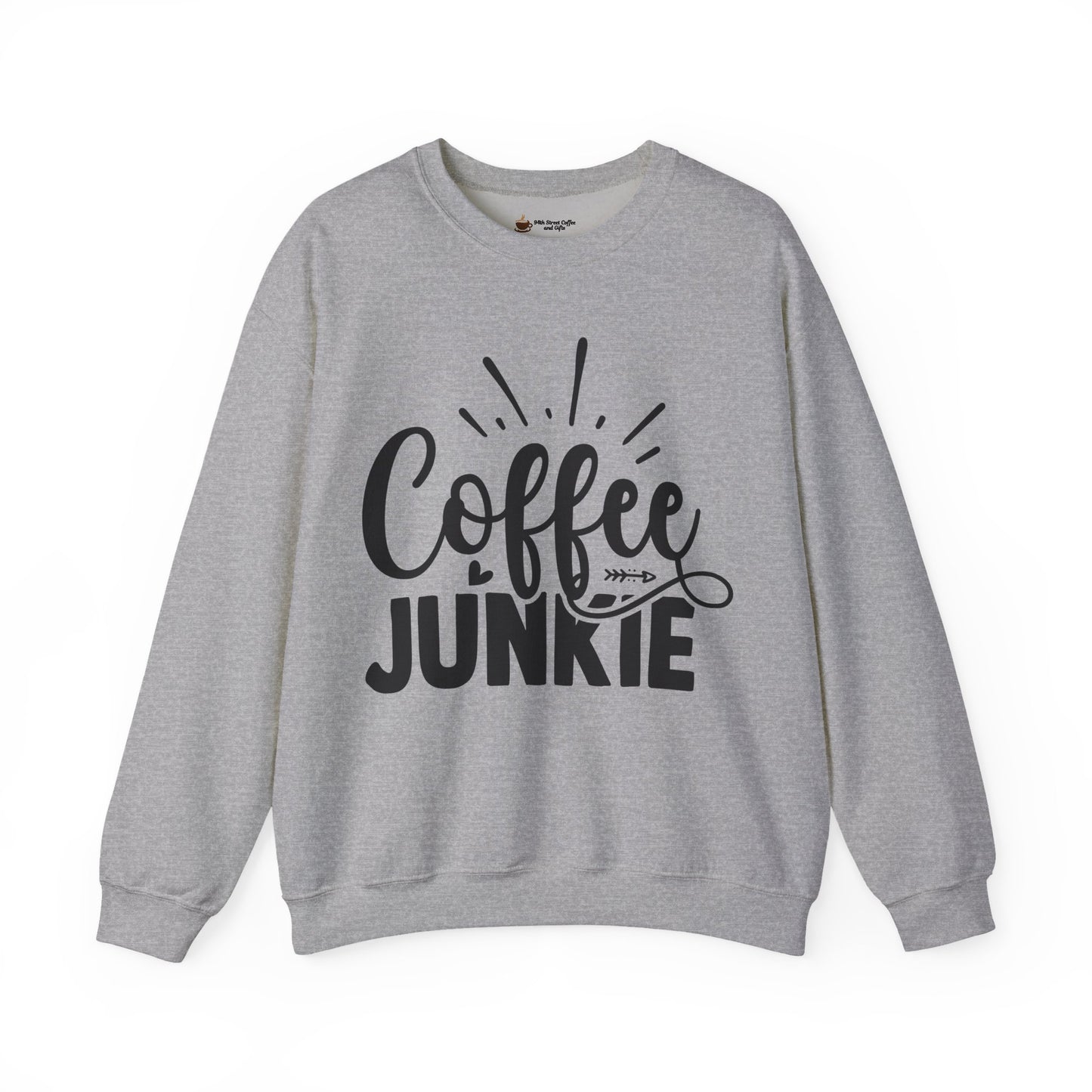 Caffeine Junkie Sweatshirt, Cozy Coffee Lover Crewneck, Gift for Baristas, Funny Coffee Sweatshirt, Perfect for Coffee Lovers