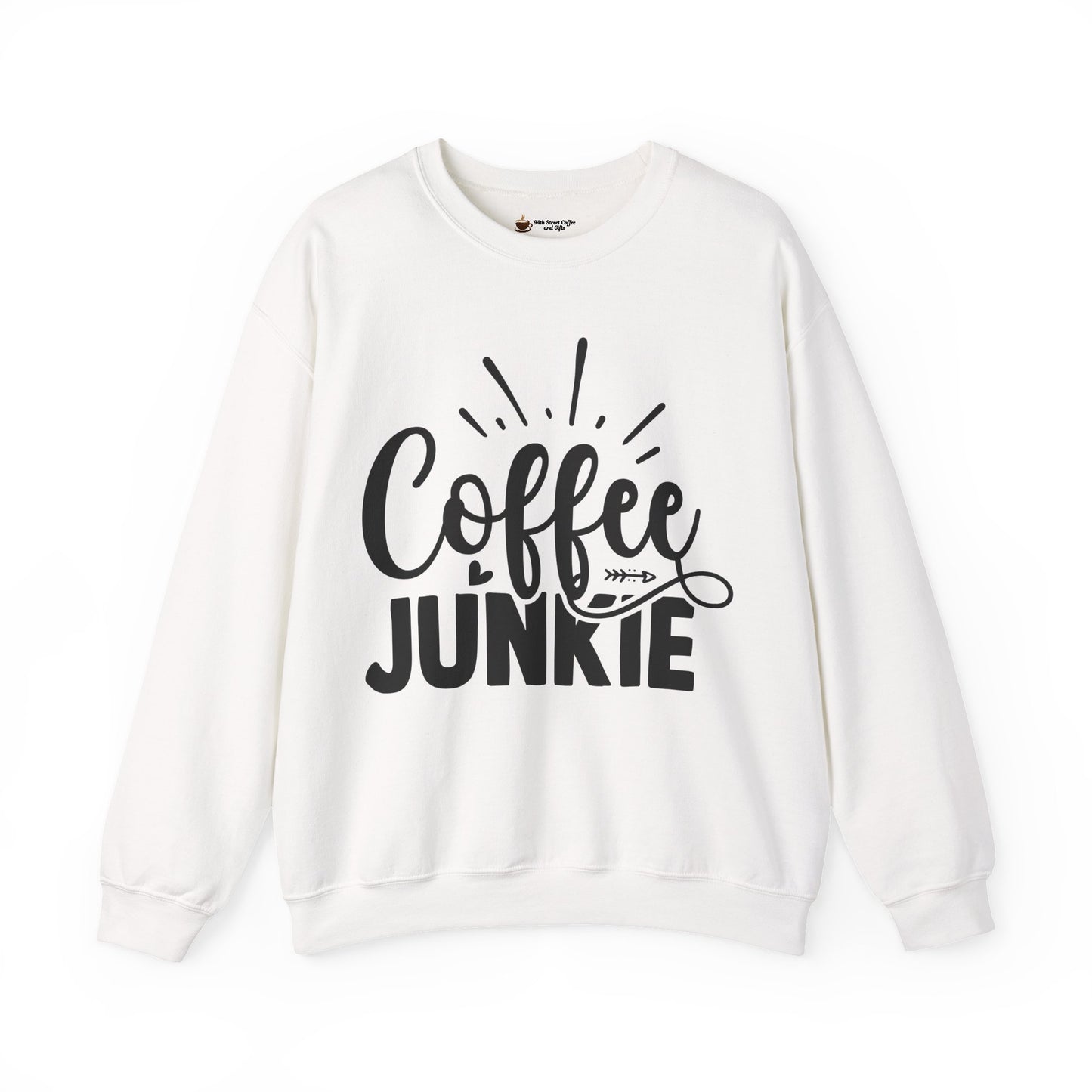 Caffeine Junkie Sweatshirt, Cozy Coffee Lover Crewneck, Gift for Baristas, Funny Coffee Sweatshirt, Perfect for Coffee Lovers