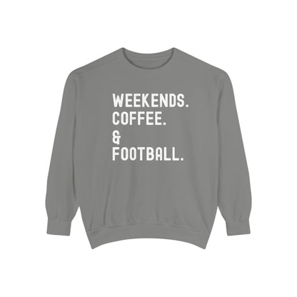 Cozy Weekend Sweatshirt - Perfect for Coffee Lovers, Football Fans, Fall Fashion, Gift for Her, Casual Wear