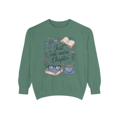 Cozy Literature Sweatshirt - Just One More Chapter, Gift for Book Lovers, Bookish Apparel, Reading Gift, Book Club Sweater