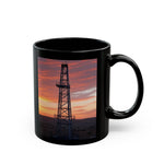 Sunset Scenic Black Mug