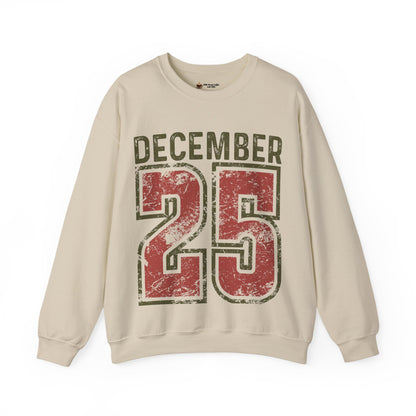 Cozy December 25 Sweatshirt, Festive Crewneck, Holiday Apparel, Christmas Gift, Warm Winter Wear, Unisex Sweatshirt