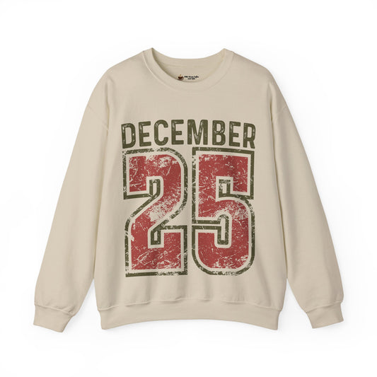 Cozy December 25 Sweatshirt, Festive Crewneck, Holiday Apparel, Christmas Gift, Warm Winter Wear, Unisex Sweatshirt