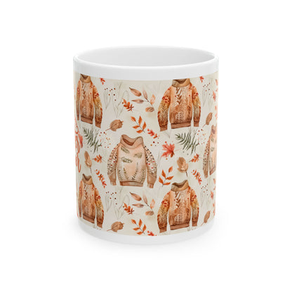 Autumn Sweater Ceramic Mug, Cozy Fall Drinkware, Gift for Teachers, Seasonal Coffee Cup, Cute Kitchen Decor, Thanksgiving Mug, Warm [...]